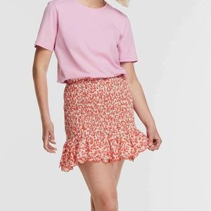 NWT Vero Moda Nica Cherry Tomato Pleated Peplum Skirt size xs